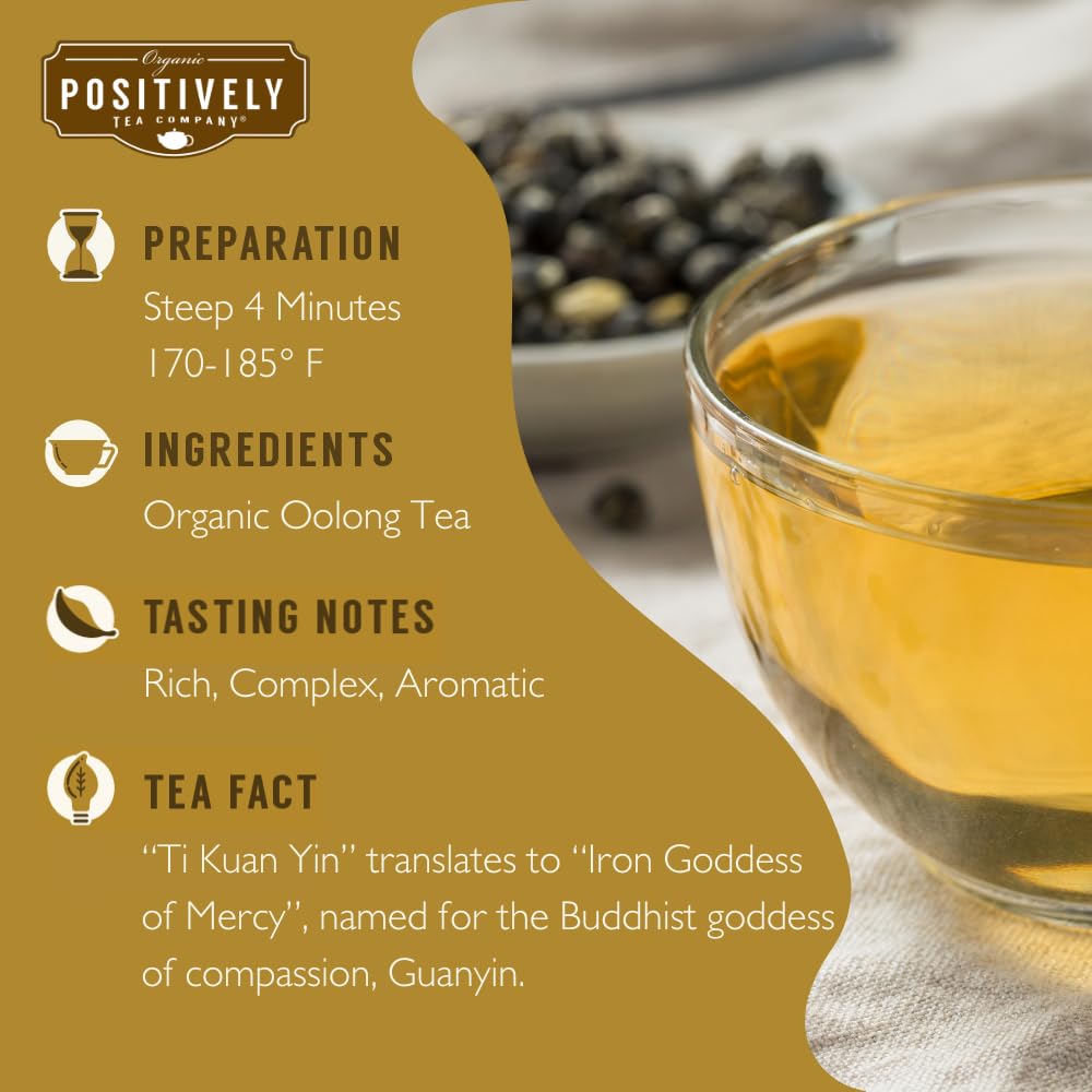 Organic Positively Tea Company, Yerba Mate Tea, (Unsmoked) Loose Leaf, 16 Ounce