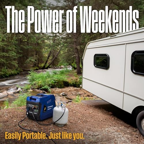 Westinghouse 5000 Peak Watt Super Quiet Portable Inverter Generator, Remote Electric Start with Auto Choke, Wheel & Handle Kit, RV Ready, Gas Powered, Parallel Capable