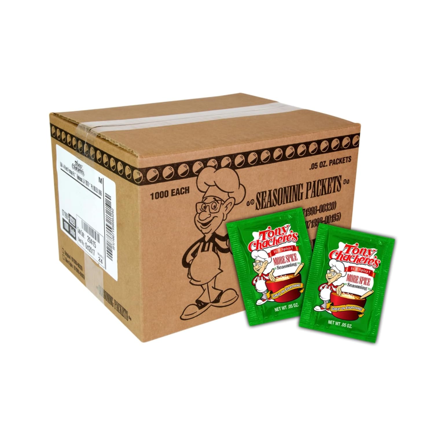 Tony Chachere Creole Seasoning, 1000 Count 0.05 Ounce (Original)