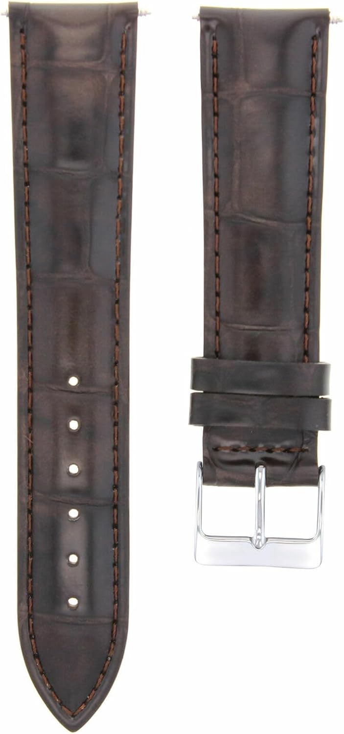 Ewatchparts 22mm Leather Watch Band Strap Compatible With Invicta Russian Subaqua 1514 I Force Drk Brown