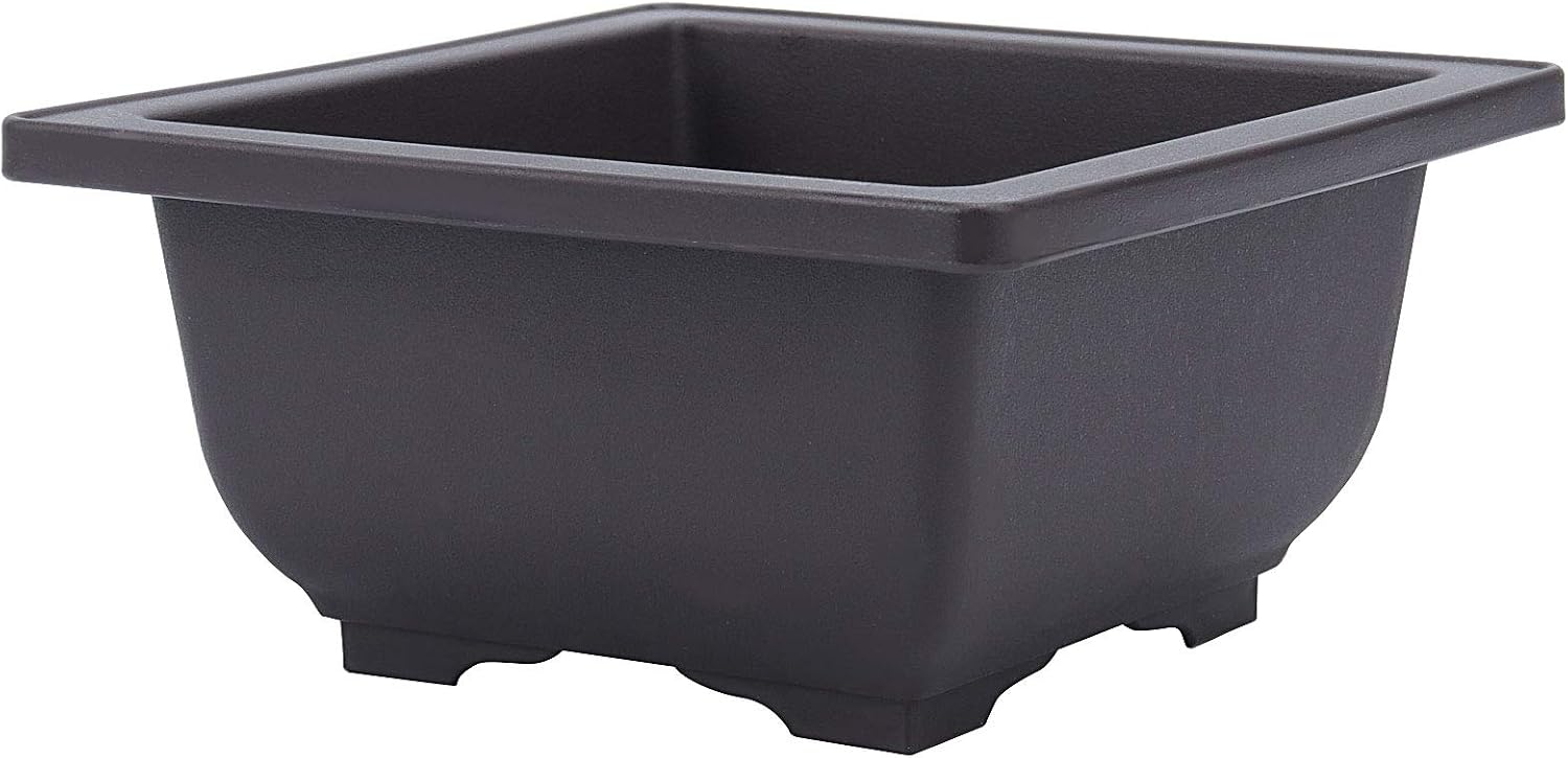 15 PCS 6.5 Inch Bonsai Training Pots with Trays, Rectangular Plastic Growing Pots, Flower Succulent Pots Container for Garden, Yard, Office, Porch