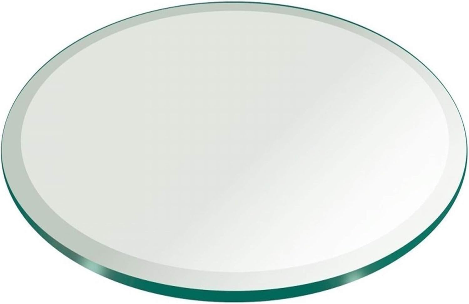 22 Inch Round Tempered Beveled Polished Edge Glass Table Top -1/2” Thick Round Glass Table Top–Heavy Duty, Dining, Coffee, and Office Tables by Fab Glass and Mirror