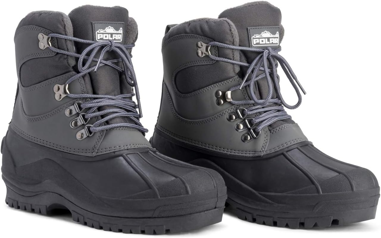 POLAR Mens Snow Waterproof Duck Hiking Bean Hiker Walking Short Ankle Boots