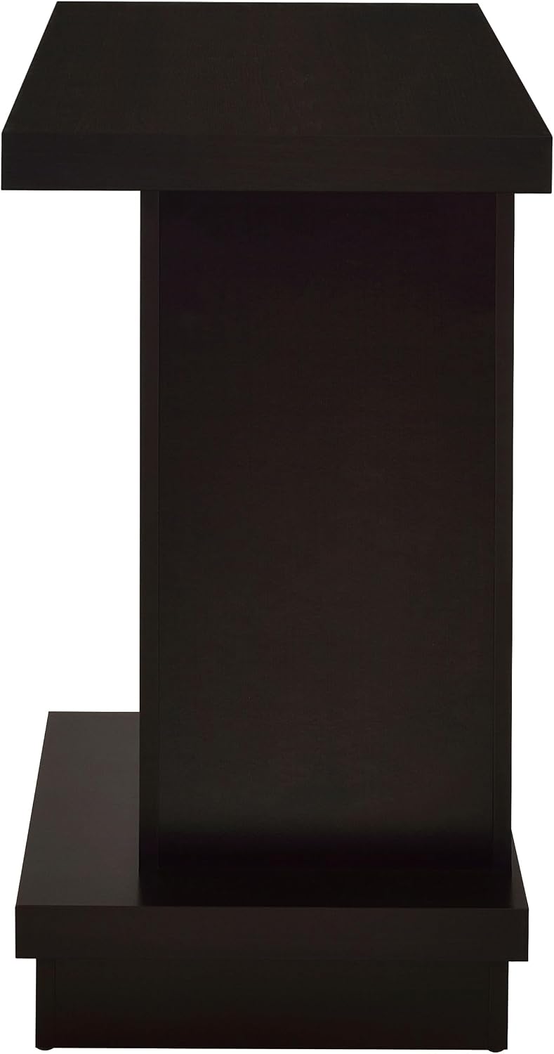 Coaster Home Furnishings - Reston - Engineered Wood - 40-Inch Rectangular Contempandary Table with Geometric Pedestal Base Design and Plastic Glides