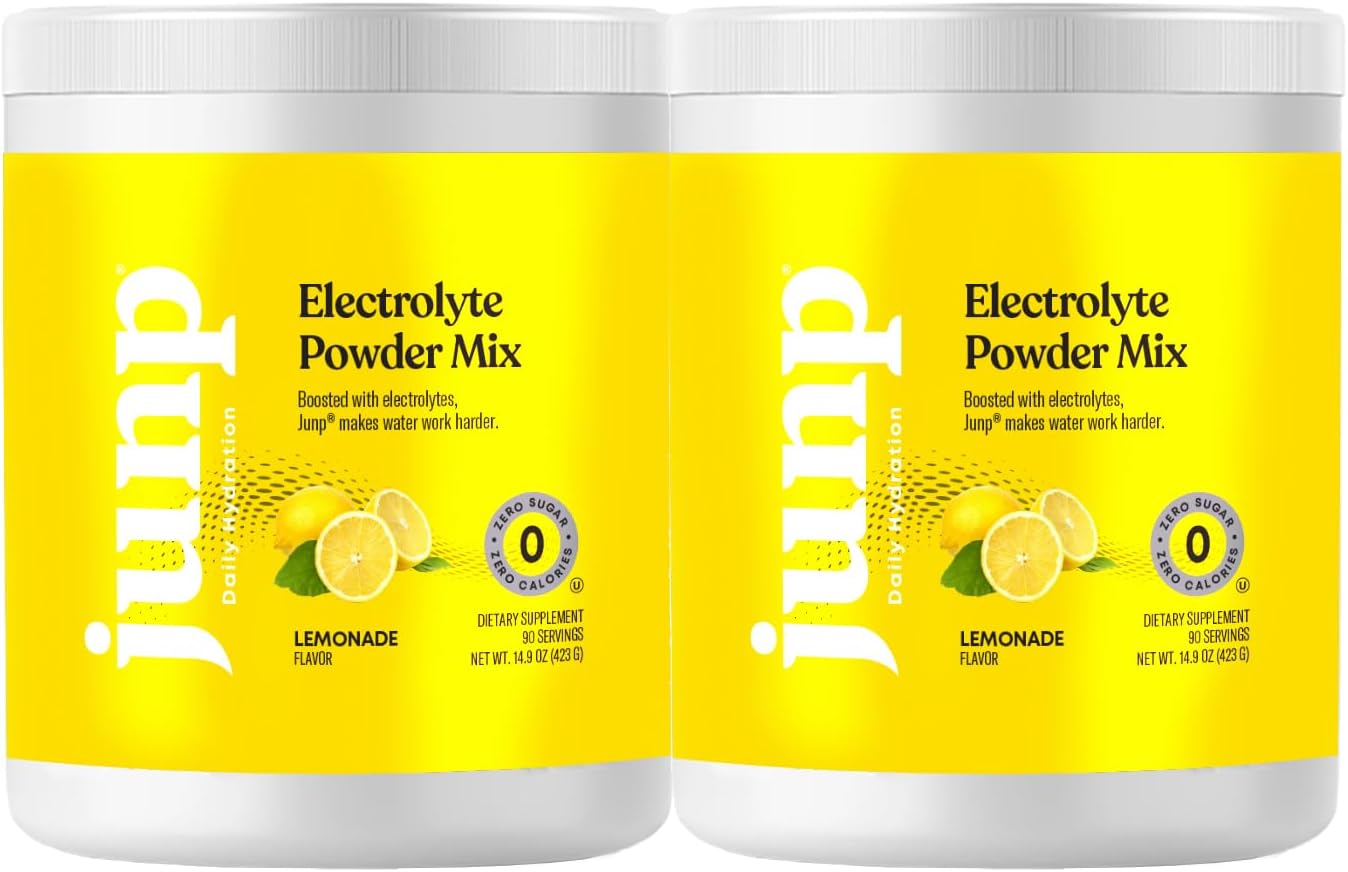 JUNP Electrolytes Powder No Sugar No Carbs – Lemonade Keto Electrolyte Drink Mix - Potassium & Salt Hydration Powder Electrolytes - Zero Calorie