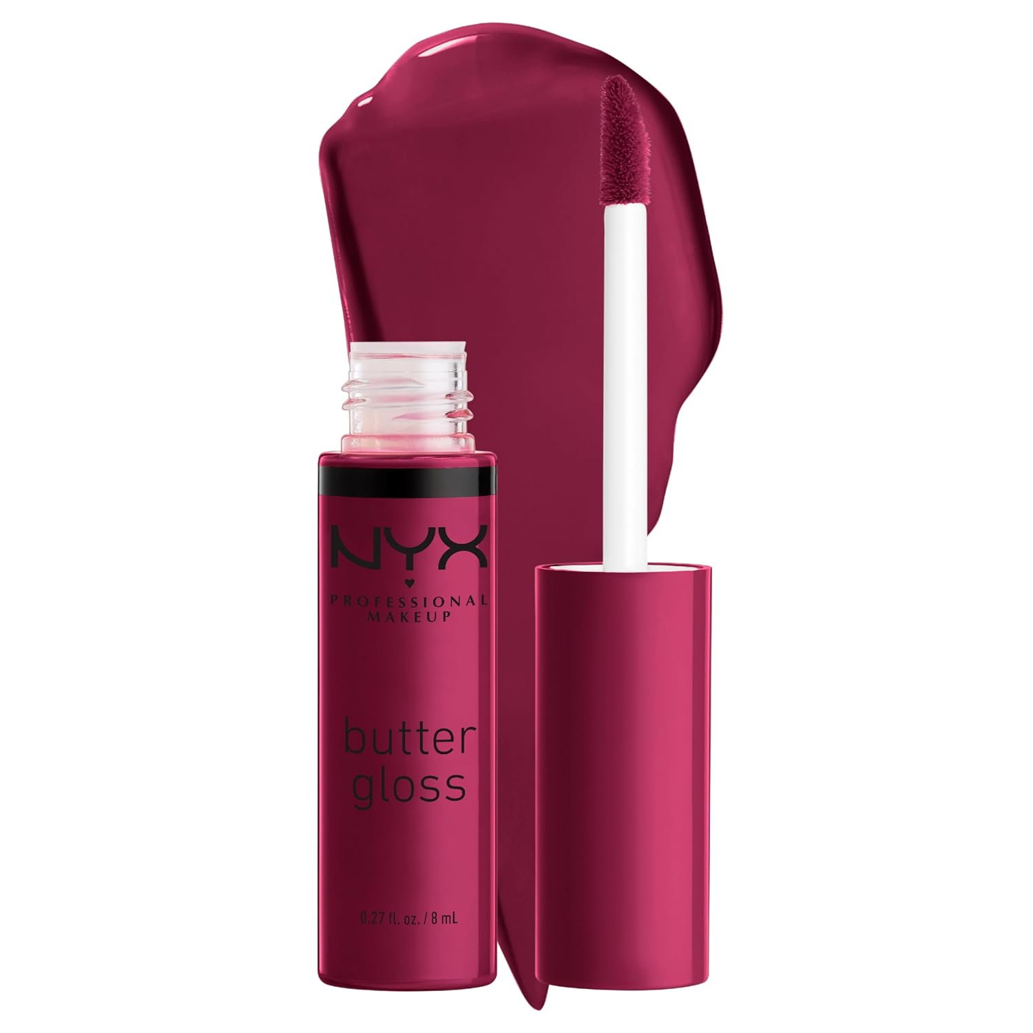 NYX PROFESSIONAL MAKEUP Butter Gloss, Non-Sticky Lip Gloss - Praline (Deep Nude)