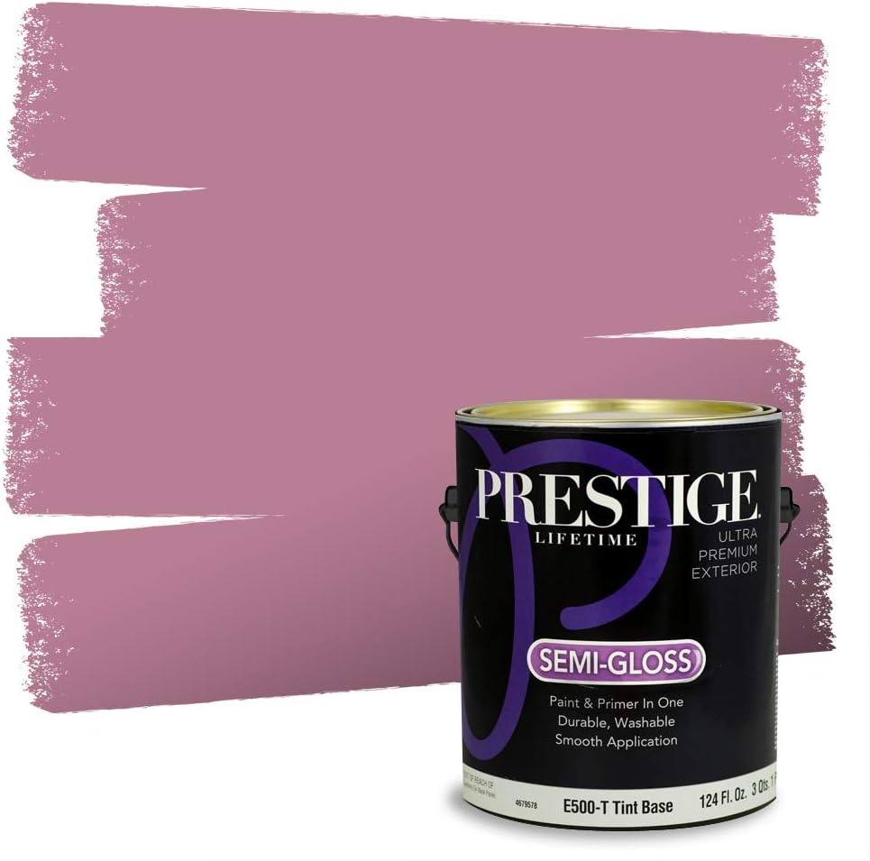 PRESTIGE Paints Exterior Paint and Primer In One, 1-Gallon, Satin, Comparable Match of Sherwin Williams* Grandeur Plum*