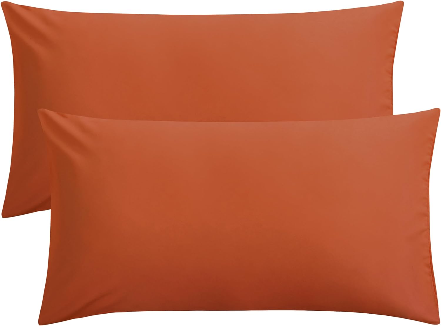 FLXXIE 2-Pack Microfiber Standard Pillow Cases, Envelope Style, White