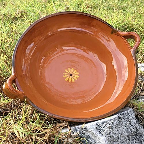 Mexican Clay Unlidded Cazuela, Large, Terracotta, 3 Quarts