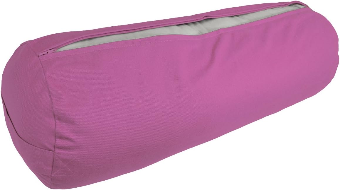 YogaAccessories Supportive Round Cotton Yoga Bolster