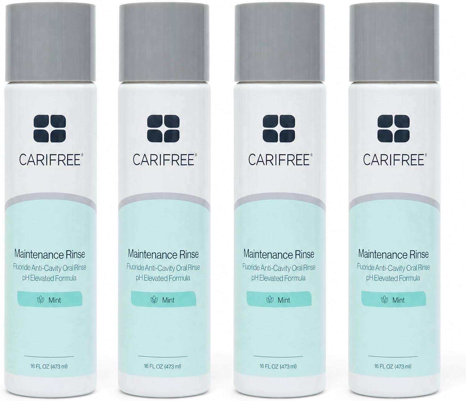 CariFree Maintenance Rinse Fluoride Mouthwash, Mint, Alcohol-Free, 16 oz | Anti-cavity fluoride & xylitol rinse; neutralizes pH, prevents decay, freshens breath; dentist recommended, alcohol-free.