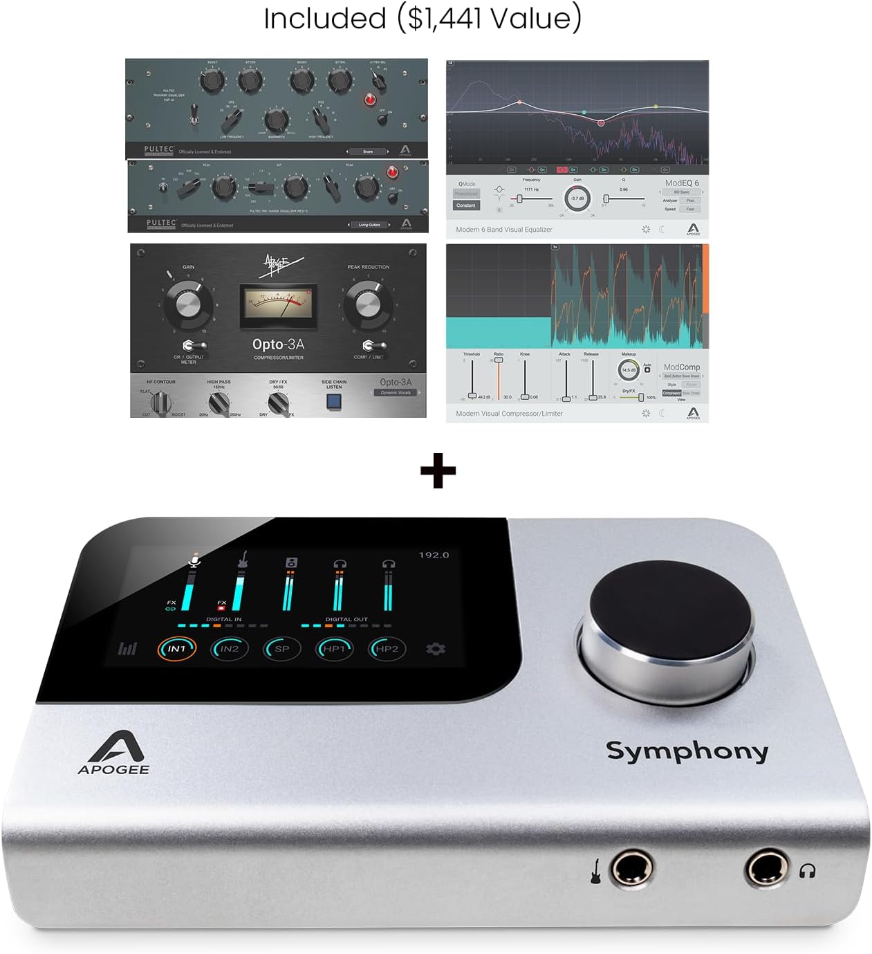 Apogee Symphony Desktop Elite USB-C Audio Interface for Recording & Mixing
