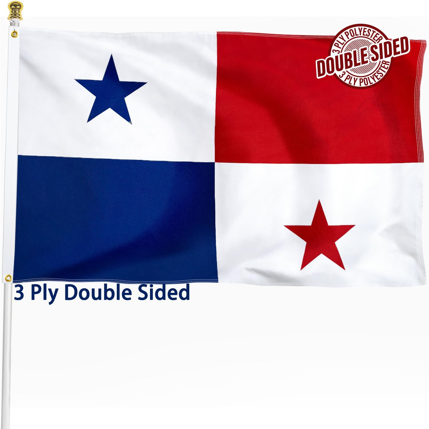 Nicaragua Flag 3x5 ft Outdoor Bandera de Nicaragua Nicaraguan National Flag | Double Sided 3 Ply Heavy Duty Polyester Banner with Brass Grommets for Home and Outdoor Decoration, 4 Rows Stitching