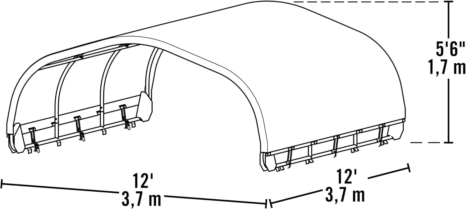 ShelterLogic Corral Shelter and Livestock Shade Waterproof and UV Treated Universal Cover for Horses, Goats