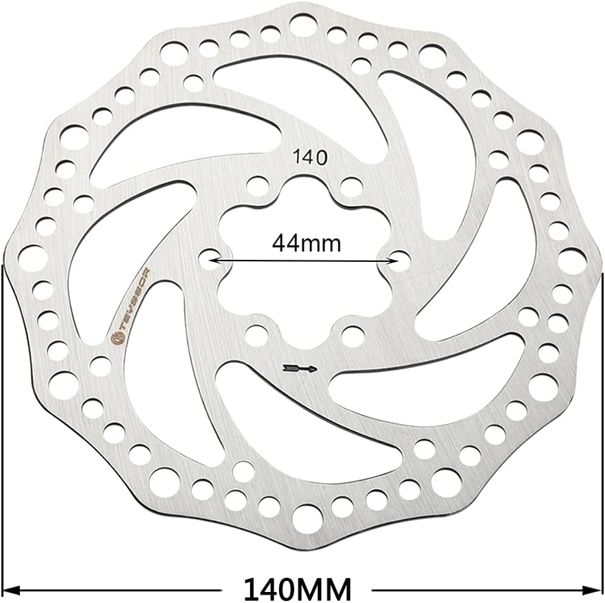 Teyssor 140mm 160mm 180mm 203mm Bike Disc Brake Rotor with 6 Bolts Fit for Road Bike Mountain Bike BMX MTB