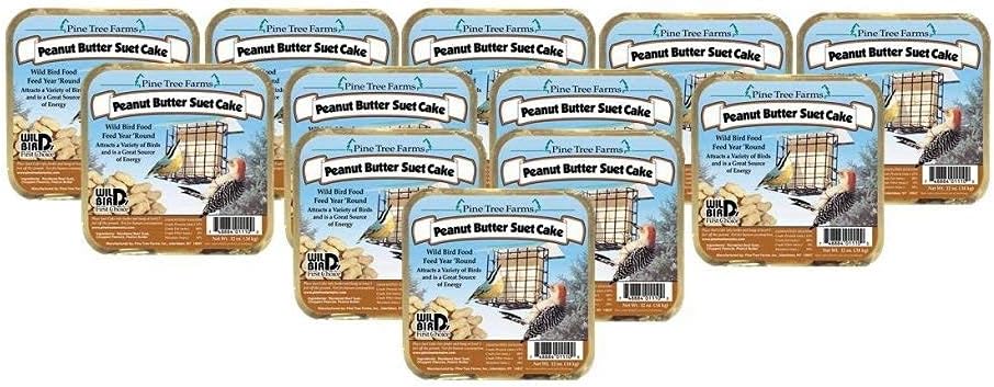 Pine Tree 1421 Peanut Butter Wild Bird Suet Cake, 3-Pound