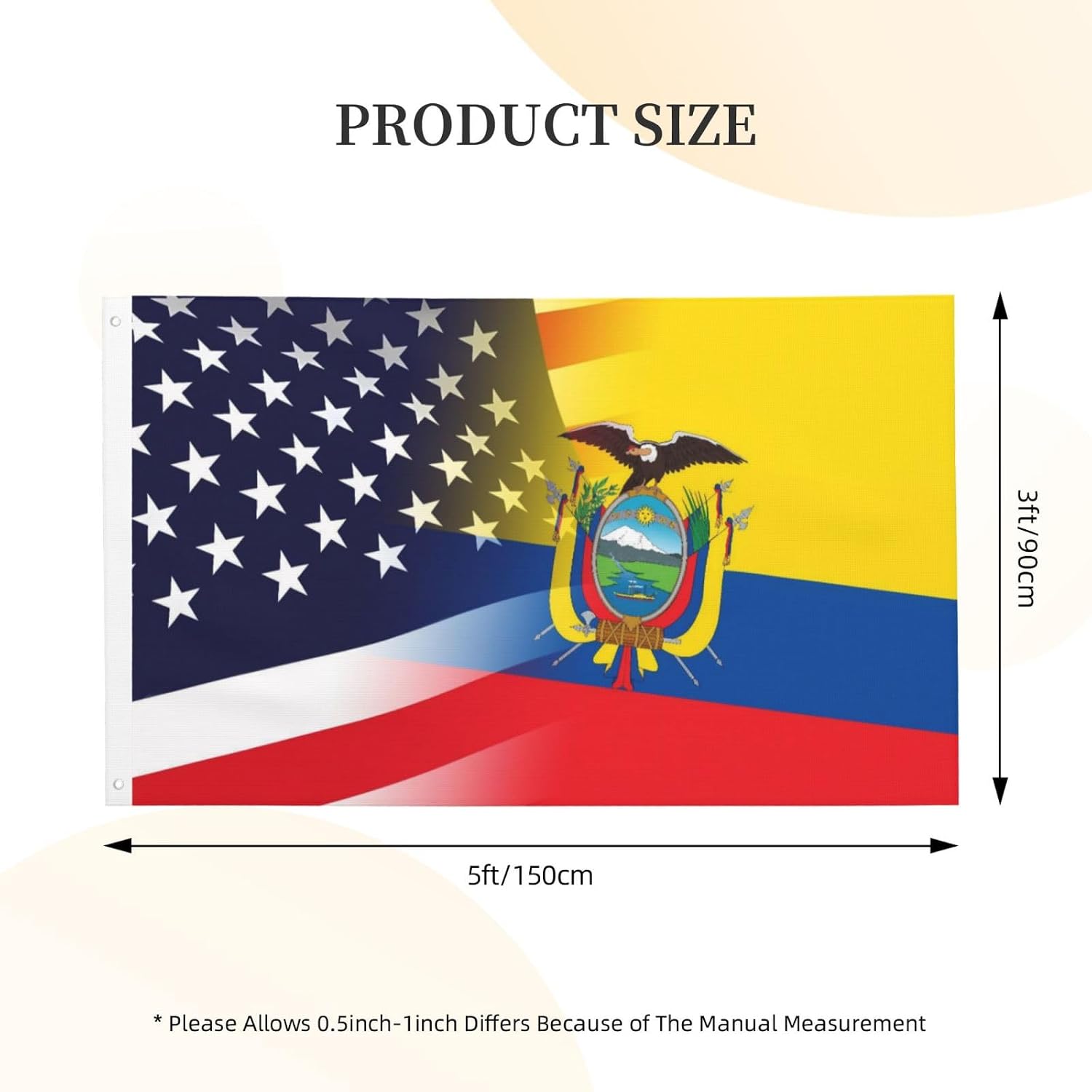 Nicaragua Nicaraguan And American Flag America USA 3x5 Ft Patriotic Banner Outdoor Indoor Decoration National Flags for Garden Car Yard Outside Decor