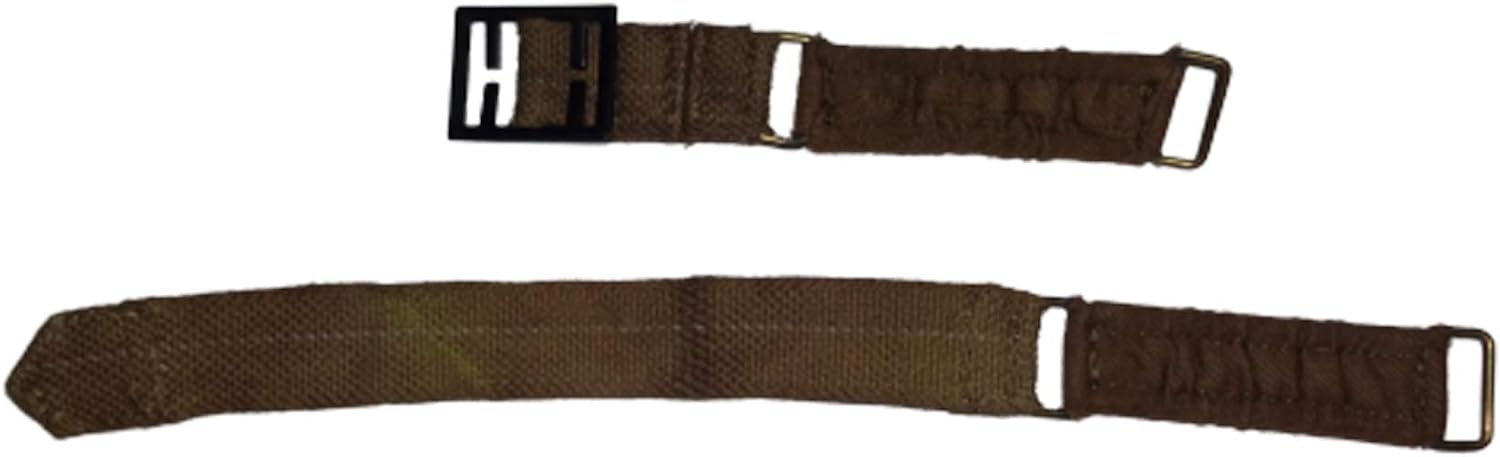 Warreplica WWII British Army Brodie Helmet Chin Doughboy Chin Strap – Lot of 2 Reproduction for Collectors, Historical Display, Reenactment
