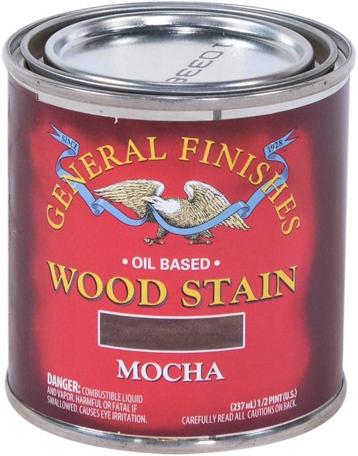 General Finishes Oil Based Penetrating Wood Stain, 1/2 Pint, American Walnut
