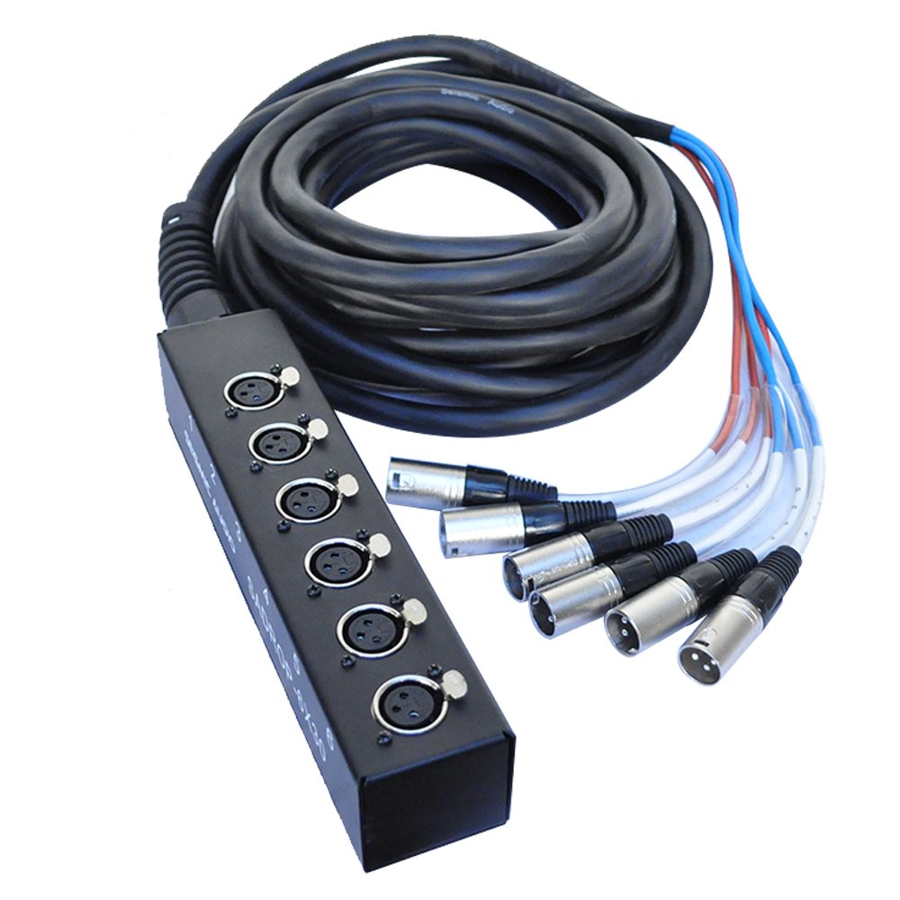 Seismic Audio SADROP-6x30 6 Channel Drop Snake Cable, 30-Feet Pro Audio Sub Snake