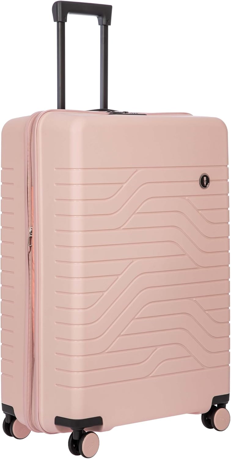 Bric's B|Y Ulisse Checked Luggage with Spinner Wheels – Expandable Lightweighted Hard Shell Suitcase, TSA Combination Lock - Removeable Wash Bag Included - 30 Inch, Mango