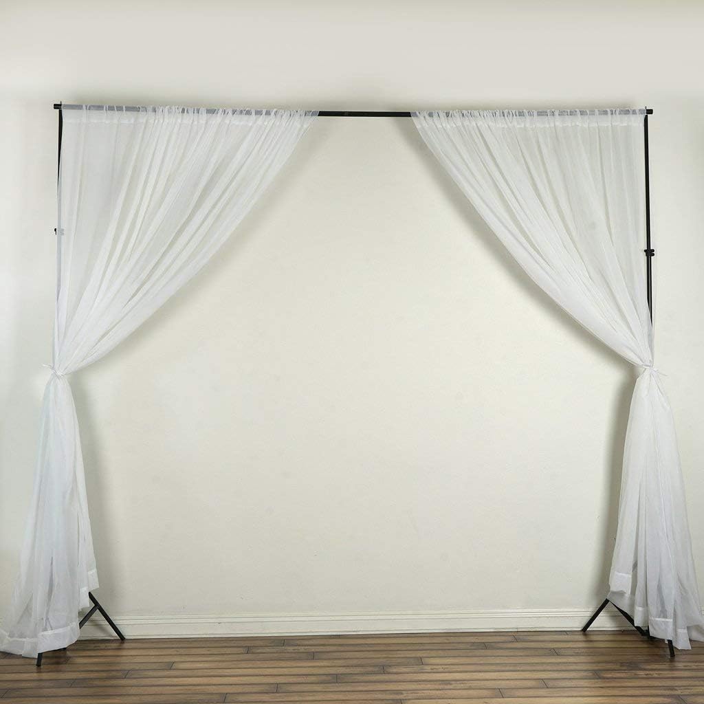 AK TRADING CO. 120" Wide (10Ft Wide) Sheer Voile Drape Panels for Backdrop, Wedding Events, Ceiling Drapes, Event Masking, & Decor - Select from 6ft to 50ft Length. (10 feet x 20 feet, Red)