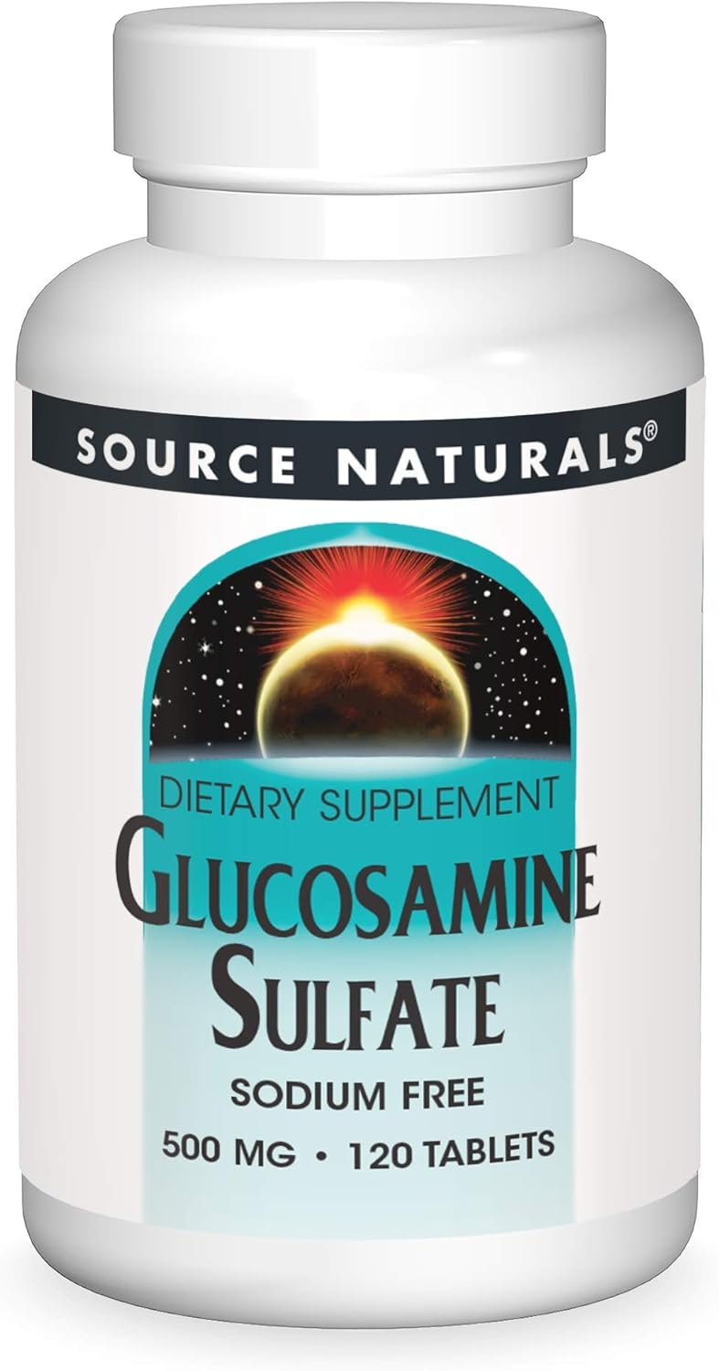 Source Naturals Glucosamine Sulfate, Sodium-Free, for Joint Support, 500 mg - 120 Tablets