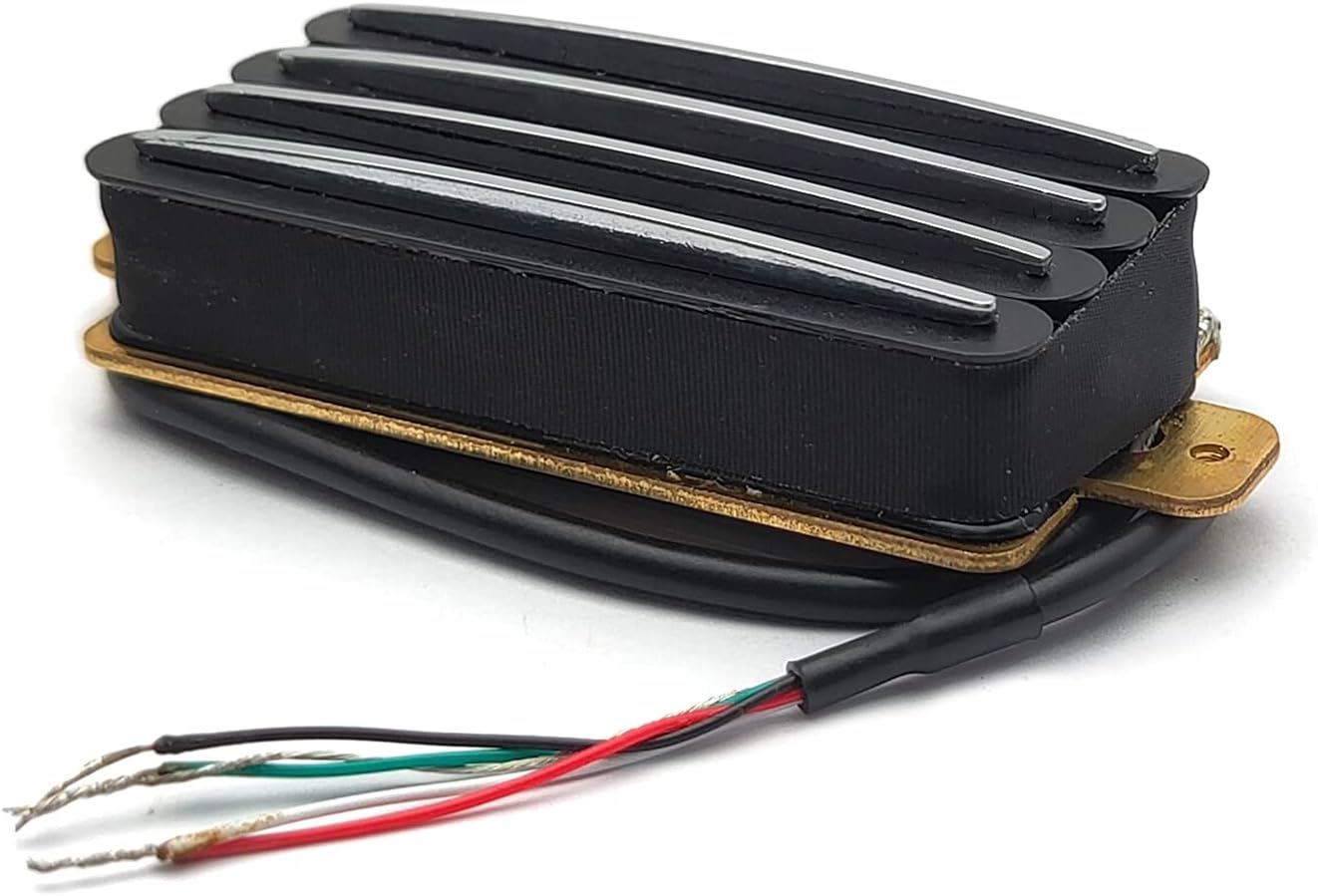 SAPHUE 2-Dual Blade Electric Guitar High Output Track Type Four Coil Humbucker Pickup Black