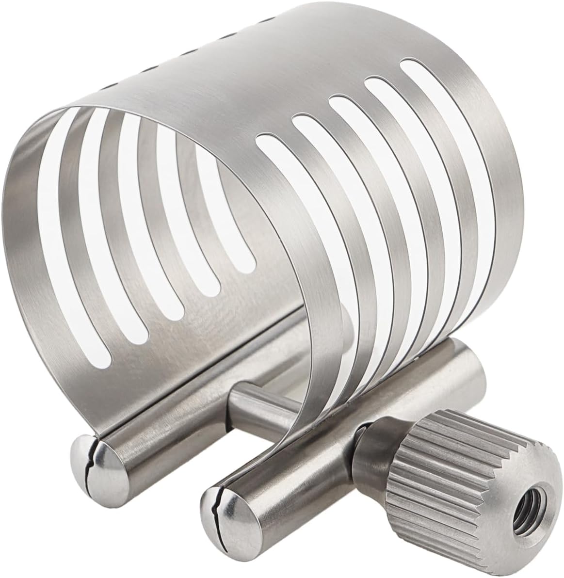 Alto Saxophone Mouthpiece Ligature Sax Ligature, Silver, Stainless Steel with Plastic Box for Alto Saxophone Ebonite Mouthpieces