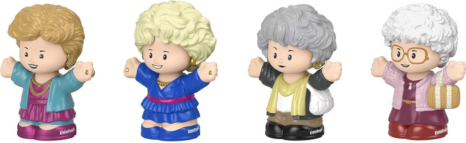 Little People Collector The Golden Girls TV Show Special Edition Set for Adults & Fans, 4 Figures in Display Package