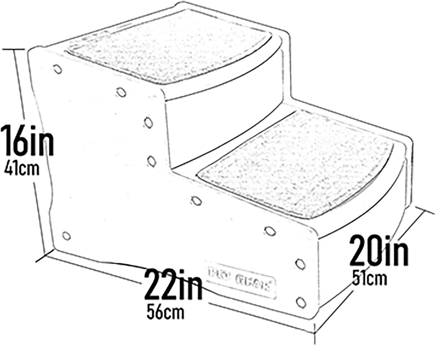 Pet Gear Easy Step II Extra Wide Pet Stairs, 2 Step for Dogs/Cats Up To 200 Pounds, Removable/Washable Carpet, Easy Assembly (No Tools Required)