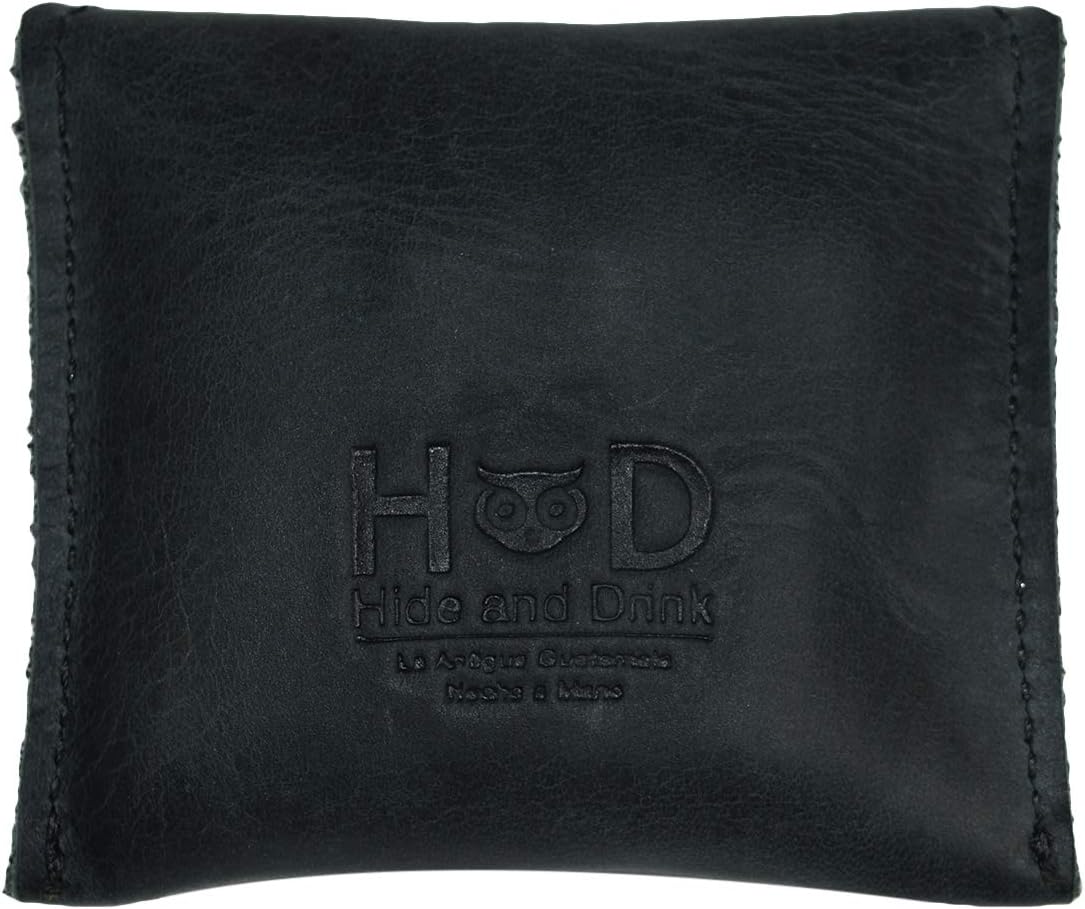 Hide & Drink, Rustic Leather Tampon Case, Condom Holder Pouch, Secret Stash Handmade :: Bourbon Brown