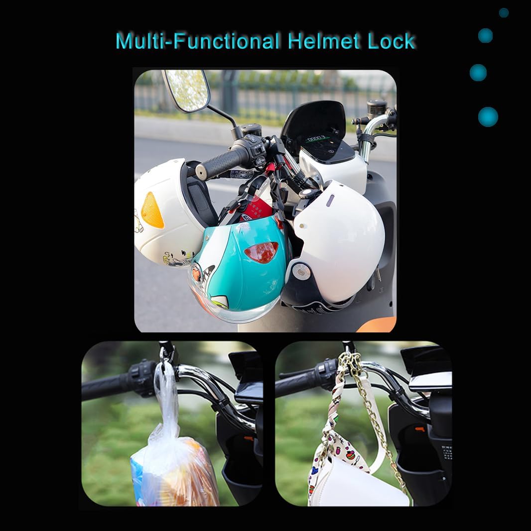 Motorcycle Helmet Lock for HJC CS-R3 Pro 2018 2019 2020, Helmet Holder Hook with 2 Keys, Helps Secure Your Gear, Easy to Install