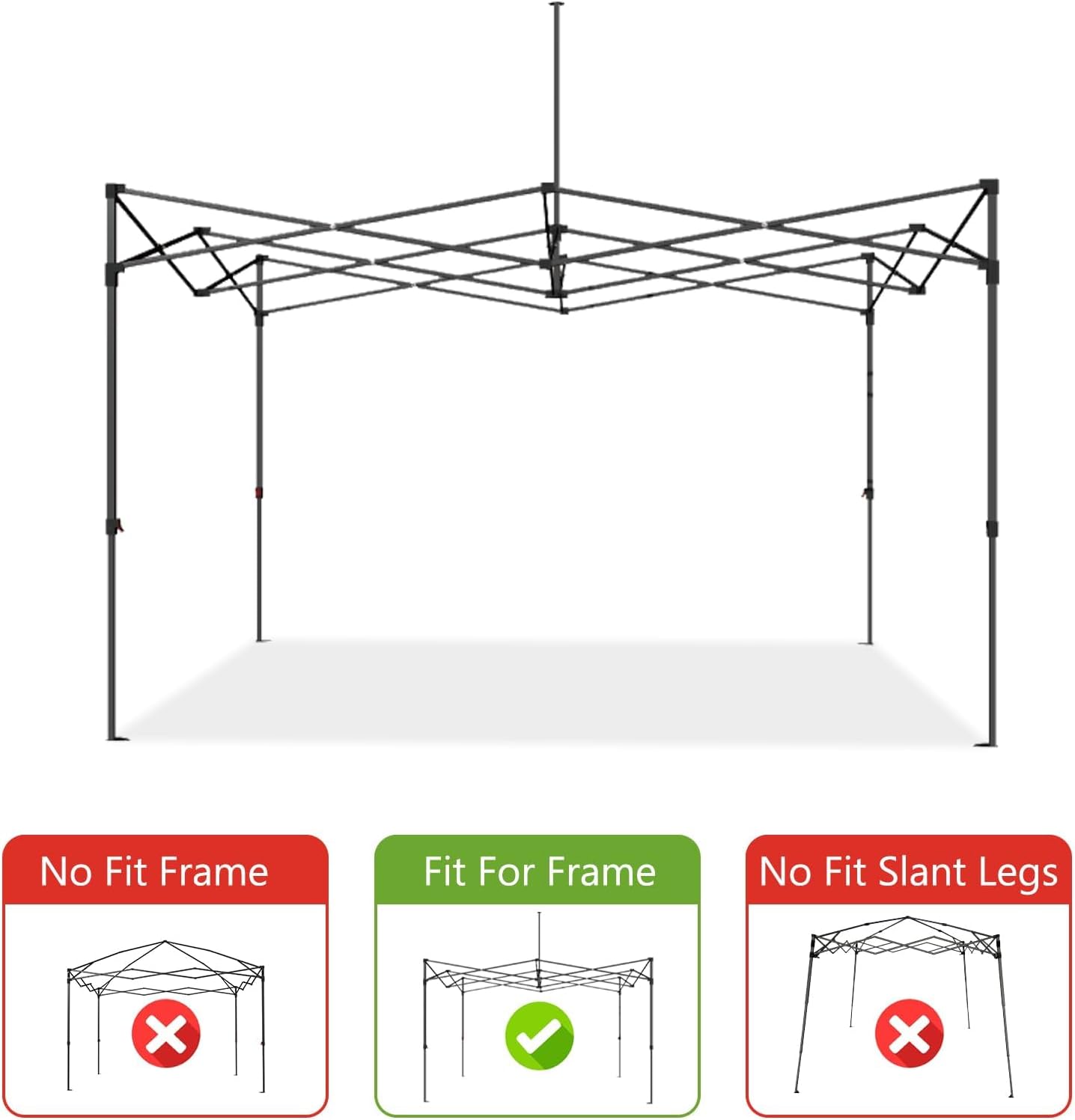 ABCCANOPY Replacement Canopy Top for Pop Up Canopy Tent 10x10 White
