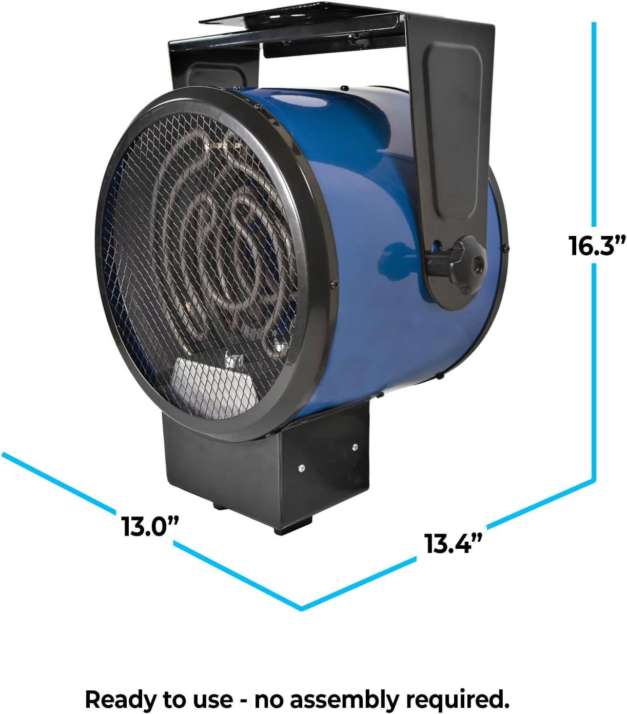 Comfort Zone 5, 300W, 240V Electric Hard-Wired Ceiling Mounted Industrial Garage, Utility Space Heater, NEMA 6-30R, Steel Body, Adjustable Thermostat
