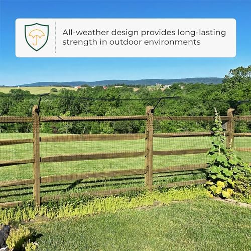 PURR…FECT Fence Conversion System for Cats - Cat-Proof Steel Toppers for Existing Outdoor Fencing, Containment Barrier For Wood, Chain Link, Metal