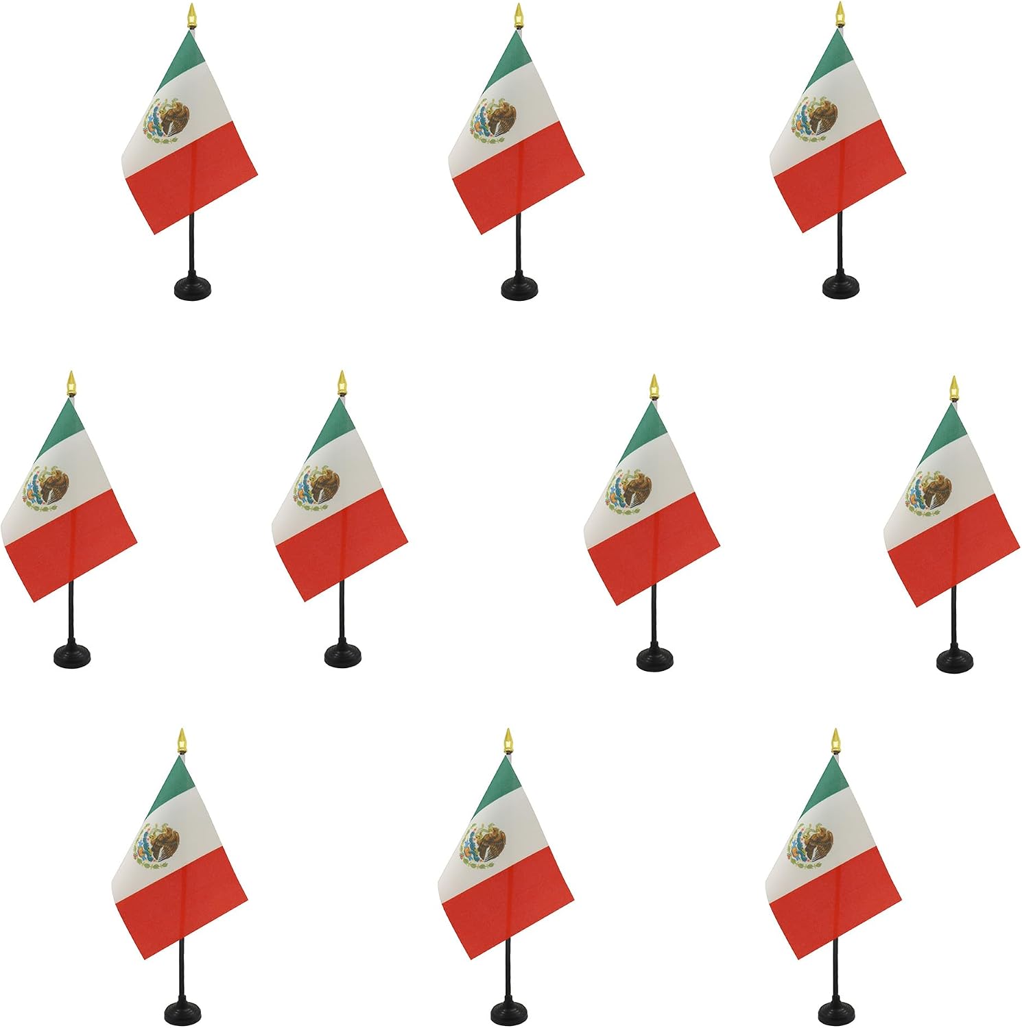 AZ FLAG Nicaragua Table Flag 4x6 in 100D Polyester Plastic Base | Indoor use Nicaraguan 15x10 cm desk flag stitched finish with reinforced edges with plastic pole and gold finial