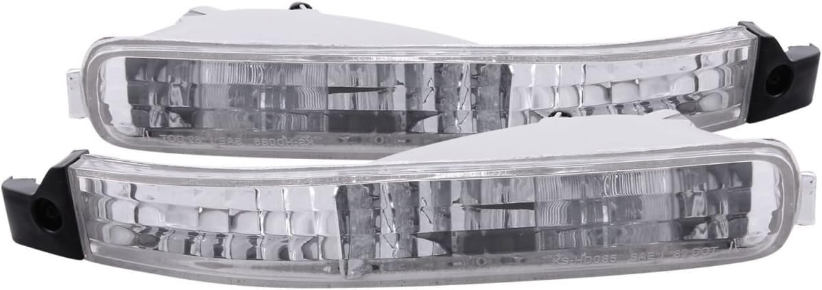 ANZO USA 511007 Clear Lens Front Bumper/Turn Signal Light Set
