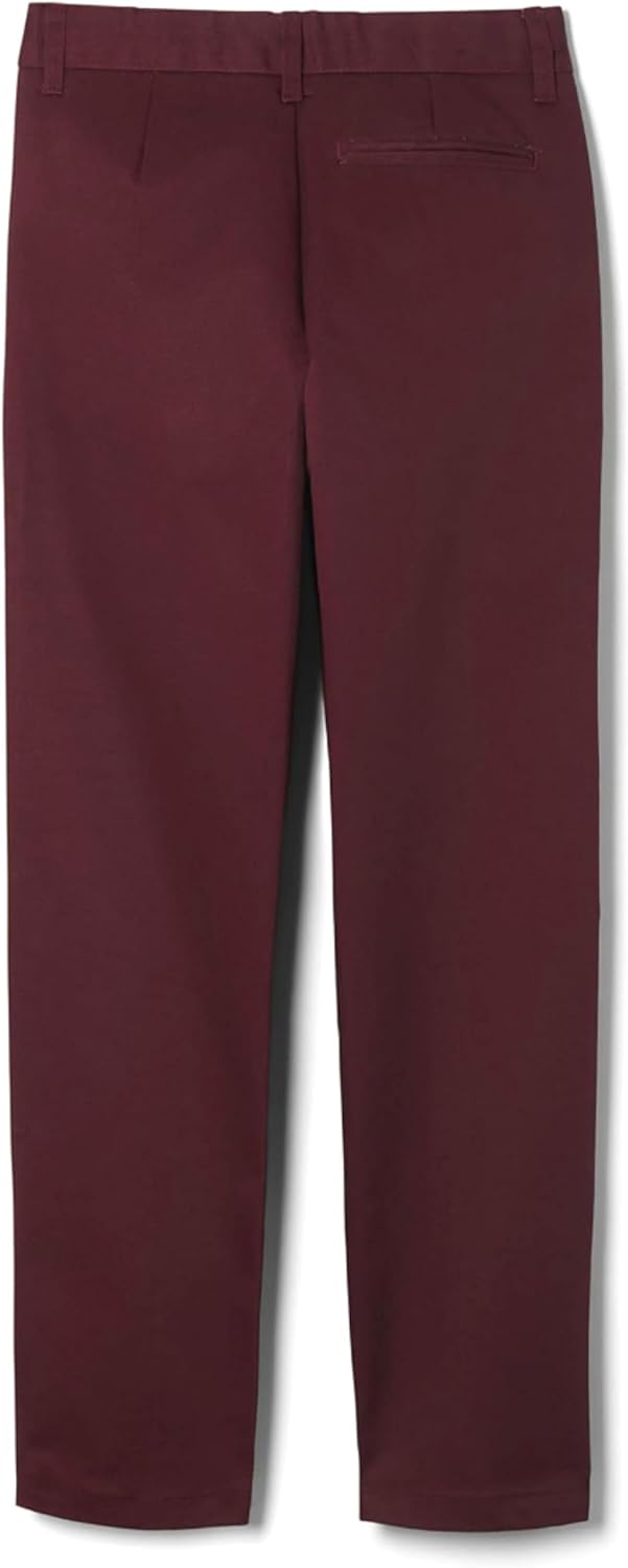 French Toast Boys' Adjustable Waist Relaxed Fit Twill Pant | school uniform pants, no need to iron, double knees for durability, typically fit boys ages 2-14