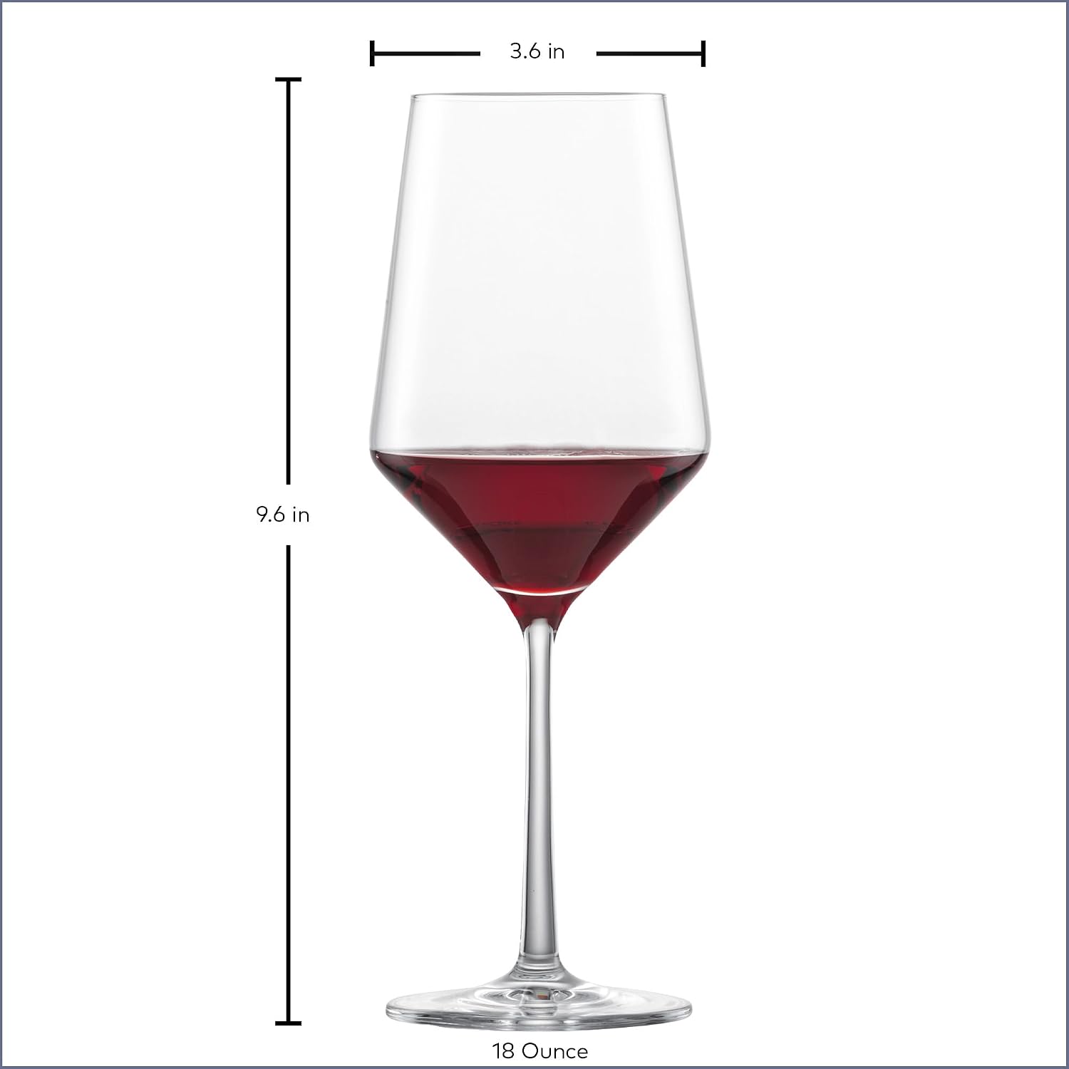 Zwiesel Glas Pure Burgundy Red Wine Glass (Set of 4), Graceful Burgundy Glasses for Red Wine, Dishwasher-Safe Tritan Crystal Glasses, Made in Germany (23 Ounce)
