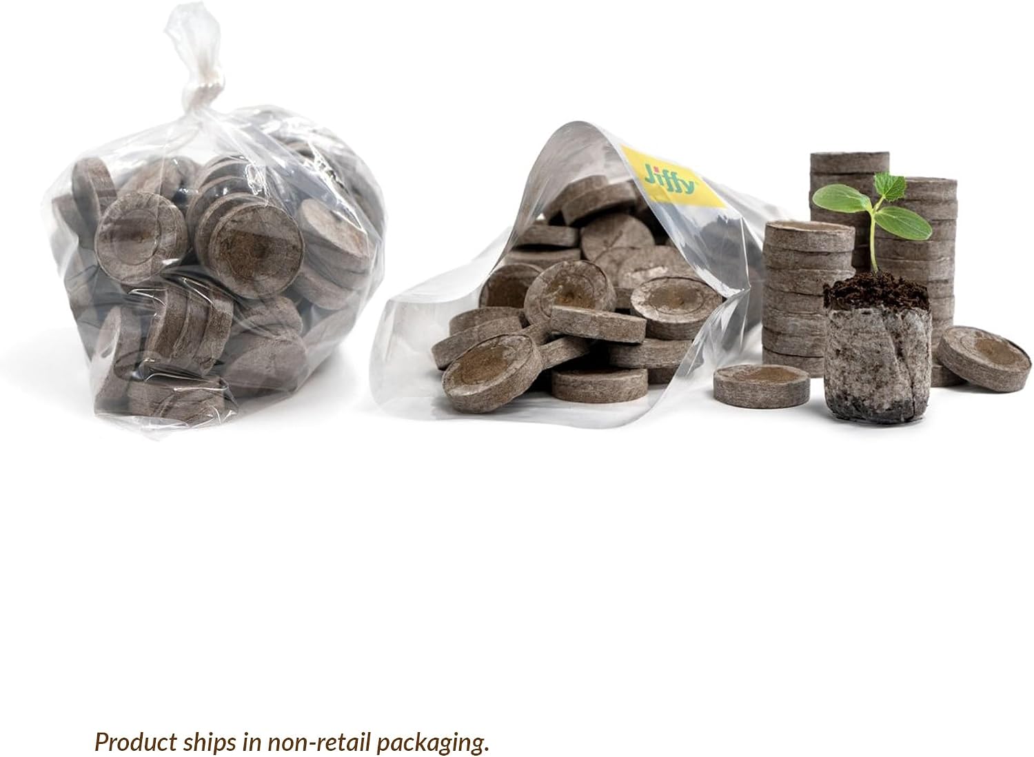 100 Count- Jiffy 36 MM Peat Soil Pellets Seeds Starting Plugs: Indoor Seed Starter- Start Planting Indoors for Transplanting to Garden or Planter Pot | Starter- Start Planting Indoors for Transplanting to Garden or Planter Pot