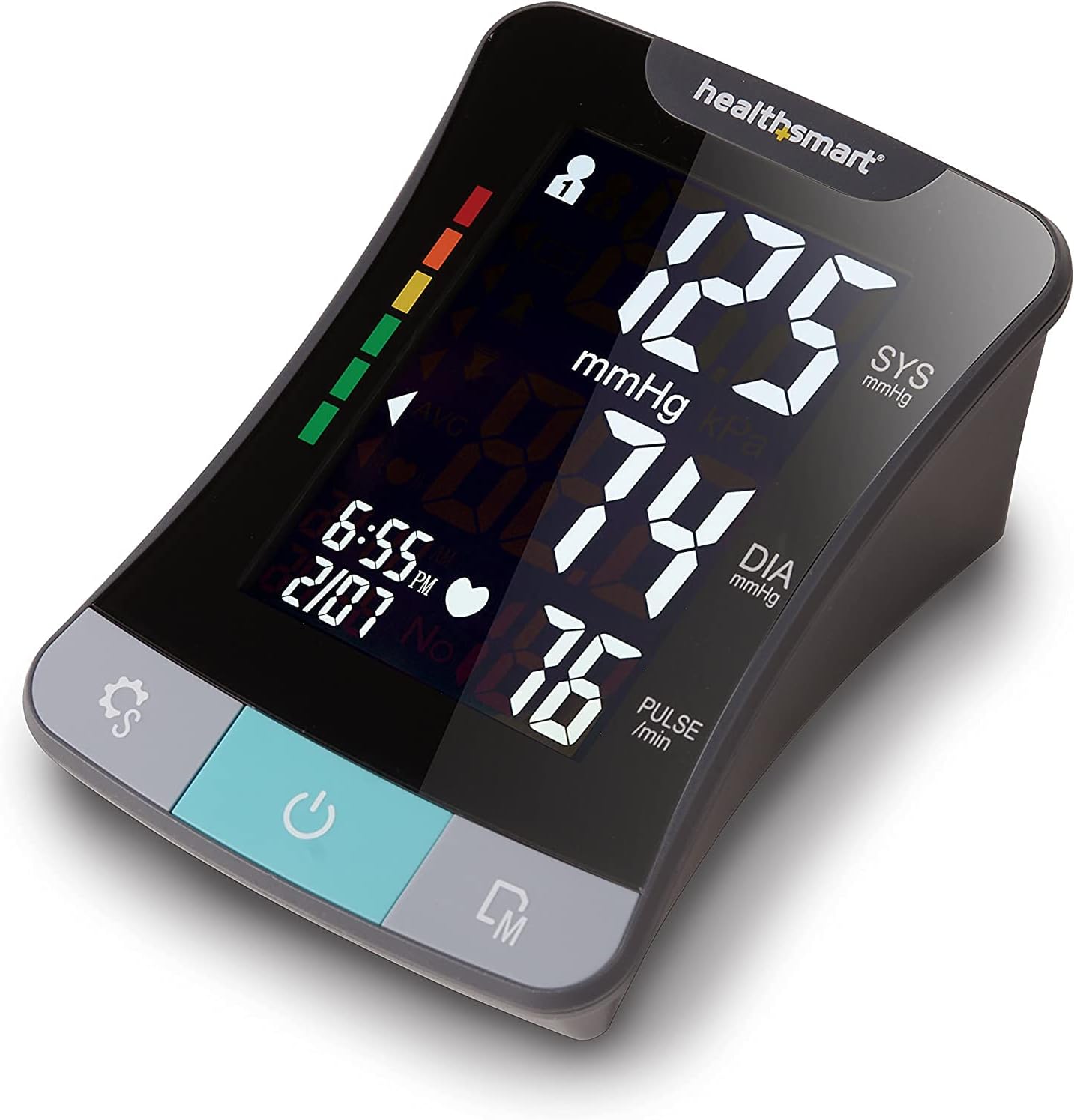 HealthSmart Digital Standard Wrist Blood Pressure Monitor with Automatic Adult Cuff That Displays Pulse Rate and Irregular Heartbeat Stores up to 60 Readings for 2 Users