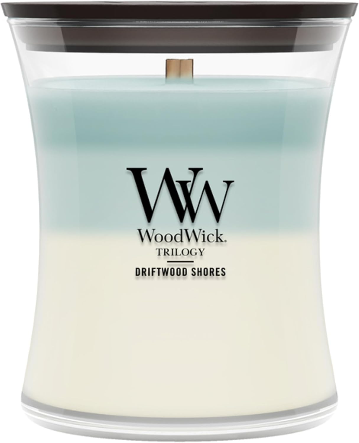 WoodWick Café Sweets Trilogy Holiday Candle Gifts for Women and Men, 9.7 oz Medium Hourglass Trilogy Candle with Crackling Wick