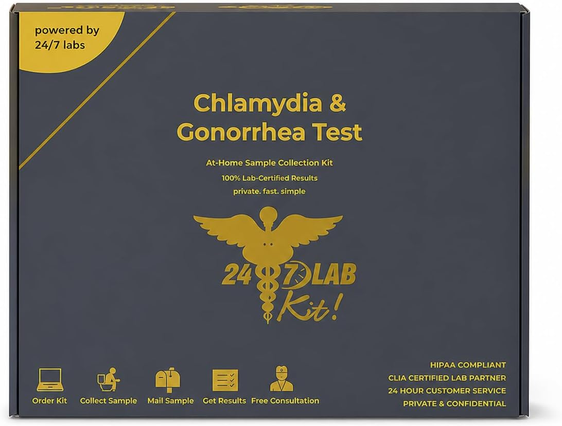 STD Testing Kit for Men and Women Chlamydia and Gonorrhea Screening Discreet and Accurate Results Private and Secure CLIA Certified Labs