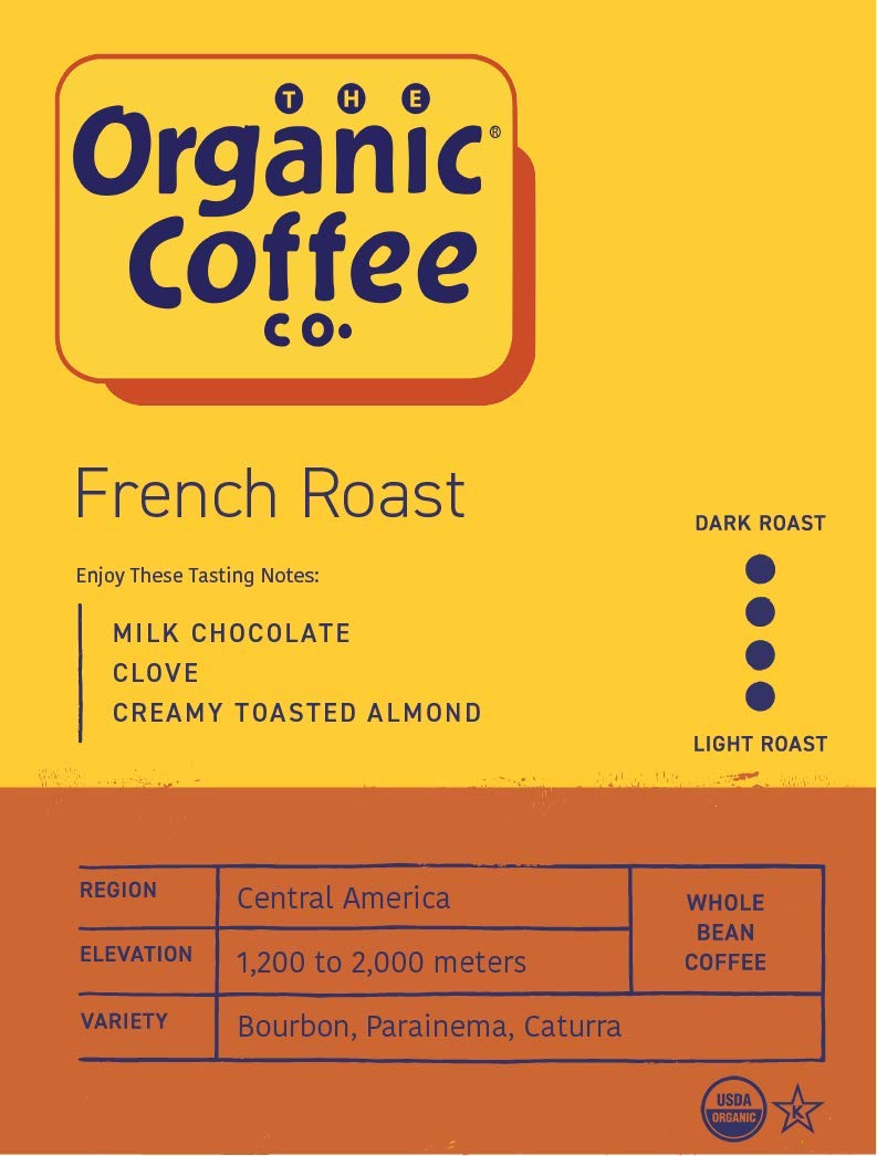 The Organic Coffee Co. French Roast Whole Bean Coffee, 2 lb bag