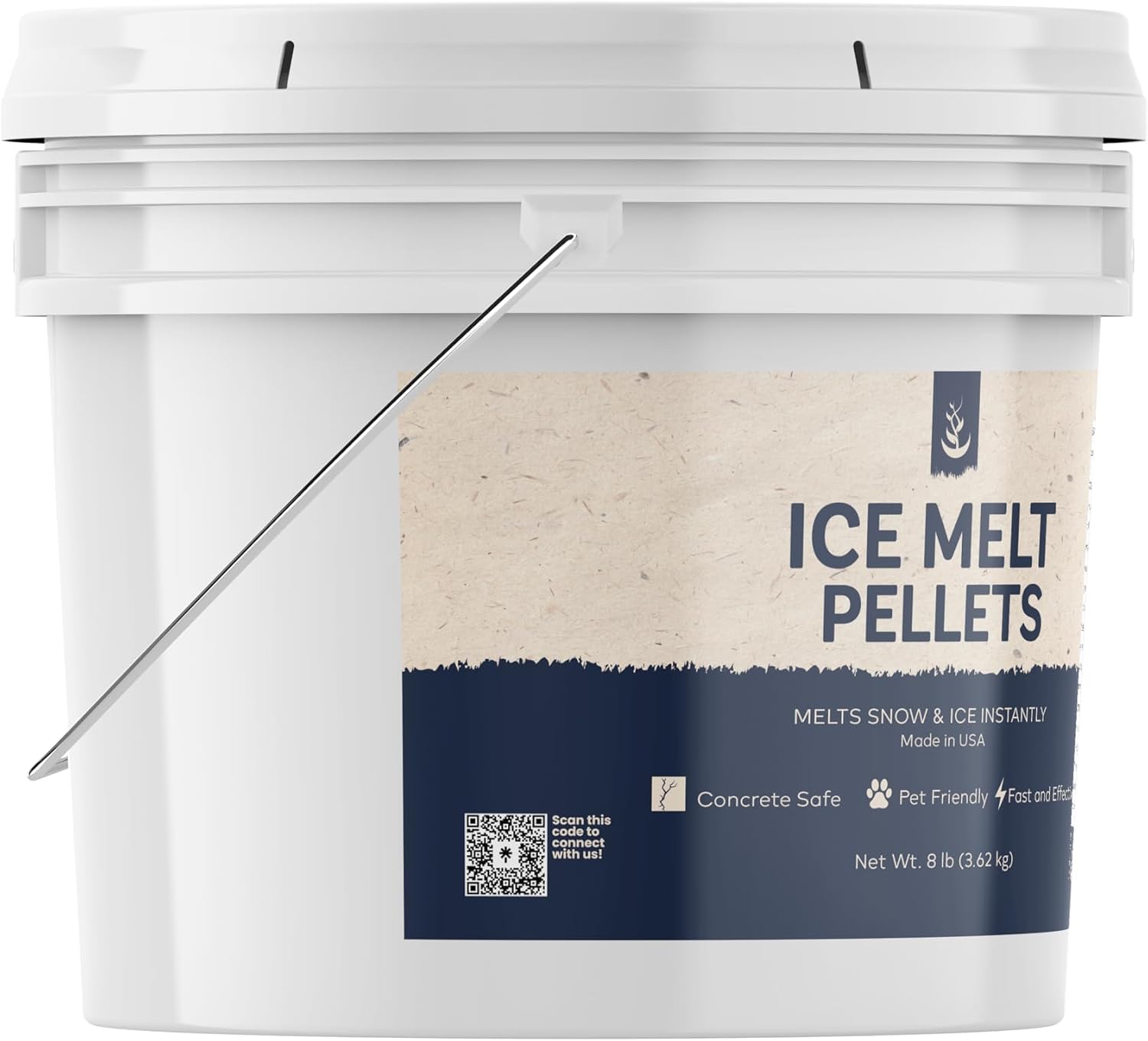 Pure Original Ingredients, Ice Melt, 8 Lb | For melting ice on driveways, sidewalks, and steps