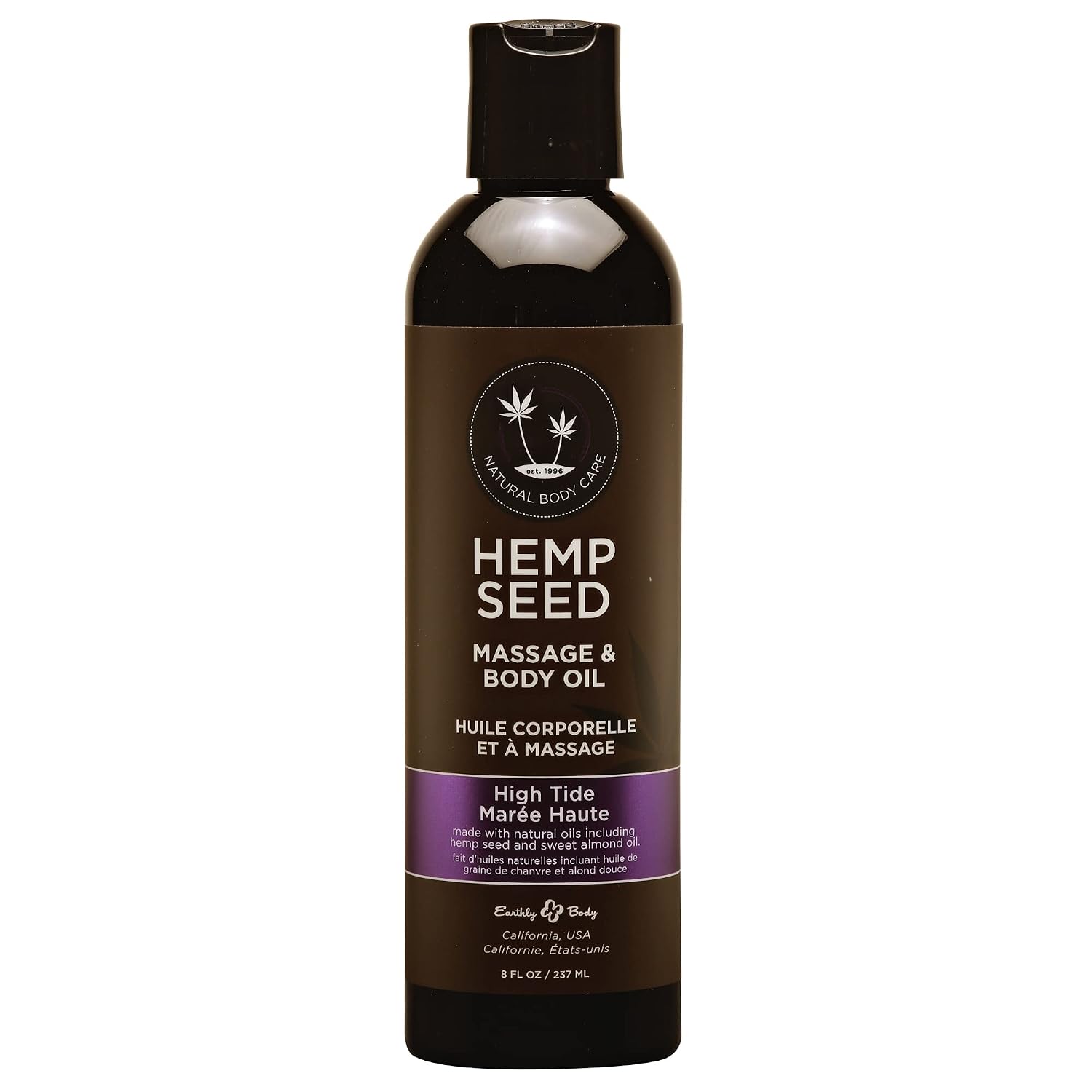 Hemp Seed Massage & Body Oil - 8 fl. oz. - Nourishing, Moisturizing Massage Oil - Hemp Seed, Apricot, Grapeseed & Sweet Almond Oil - Vegan & Cruelty Free
