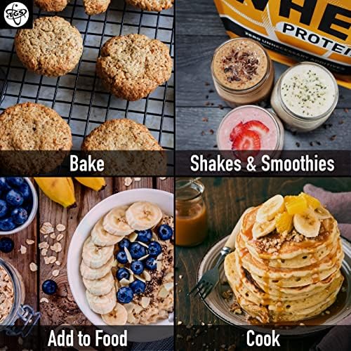 Whey Protein Powder Unflavored, Unsweetened - No Artificial Ingredients for Men & Women - 2lb Soy-Free, No Gluten, Keto Friendly - Post Workout Muscle Recovery