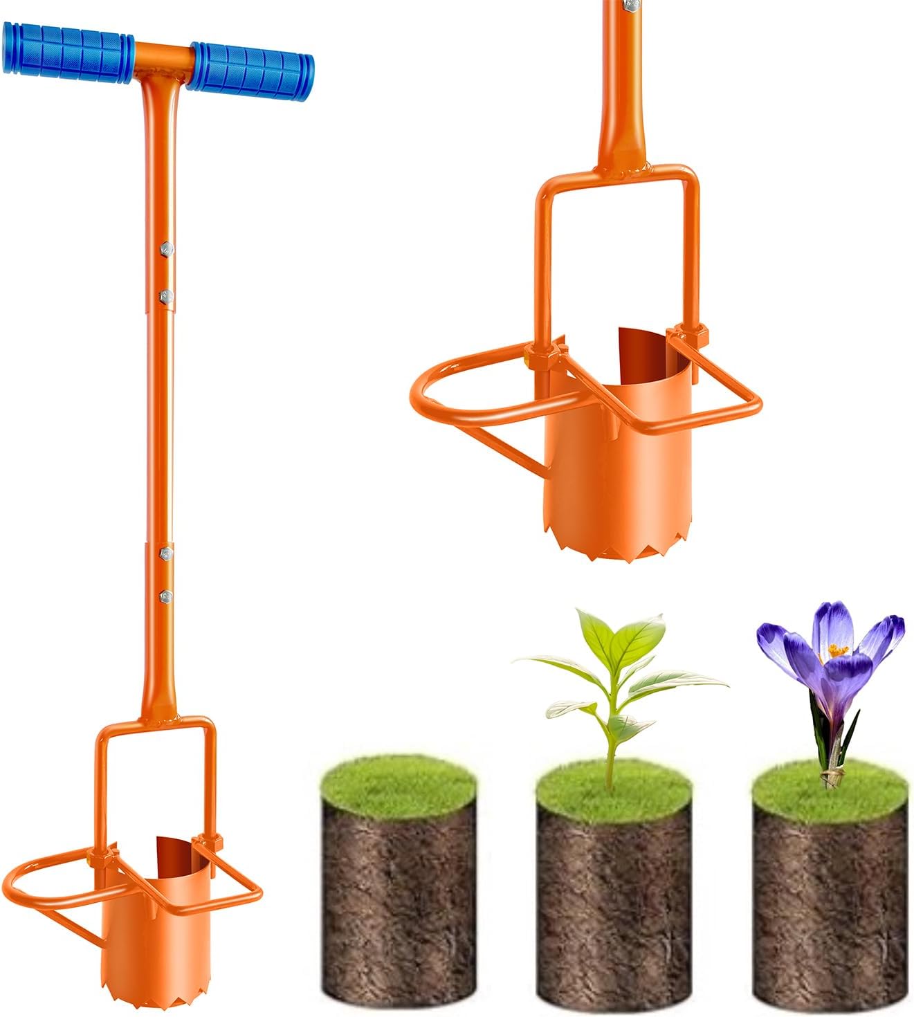 glorousamc Bulb Planter, Weeder, Sod Plugger, Flower Planting