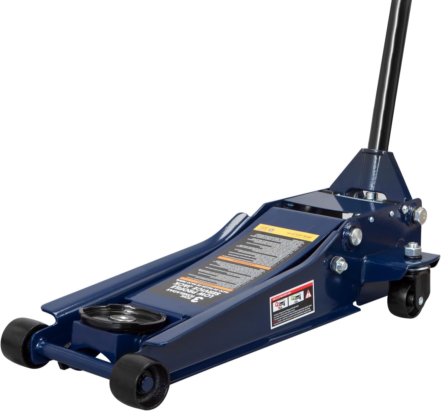TCE TCET825051 Torin Hydraulic Low Profile Trolley Service/Floor Jack with Single Piston Quick Lift Pump, 2.5 Ton (5,000 lb) Capacity, Blue